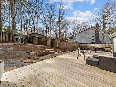Rear deck and yard