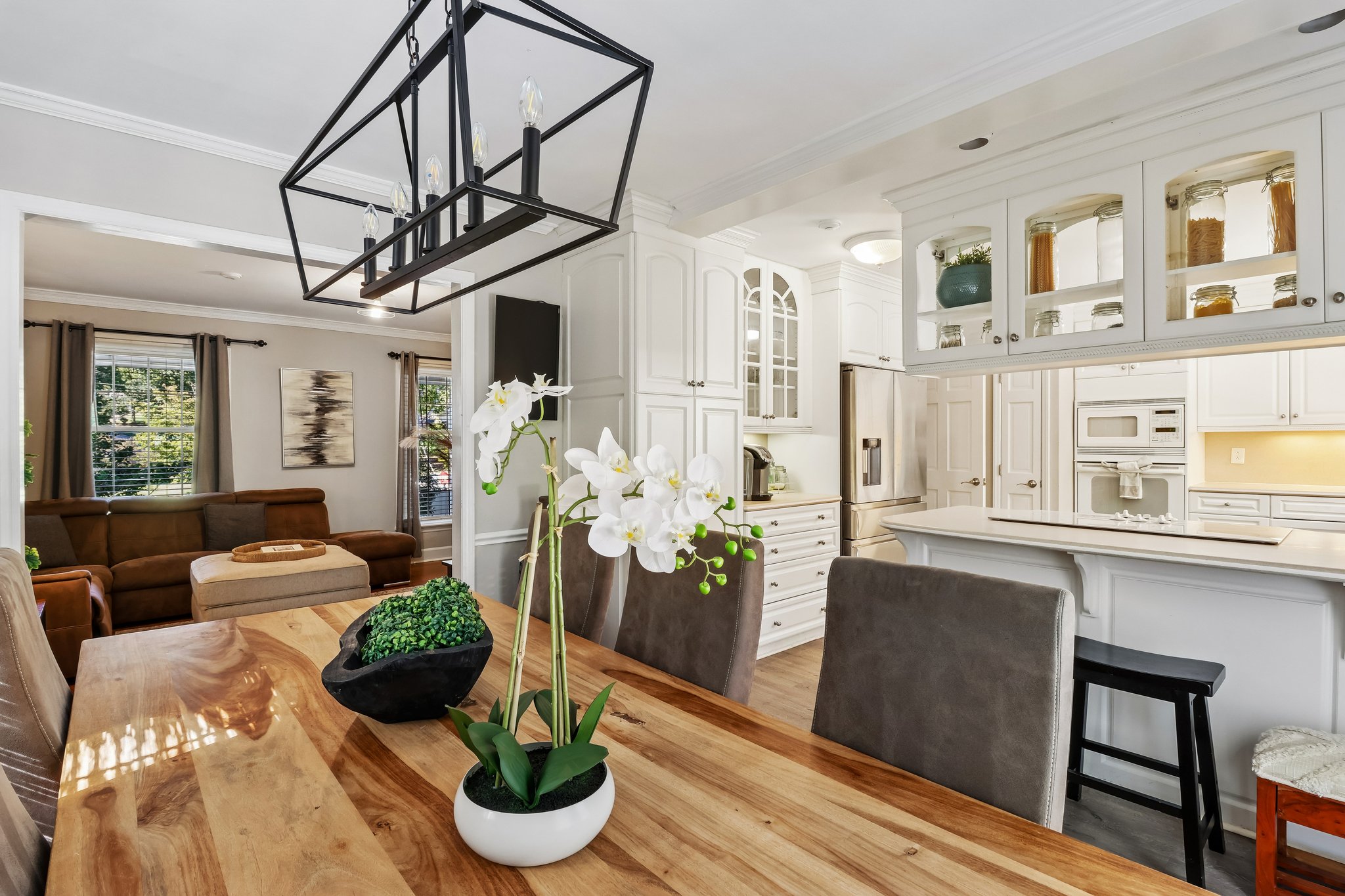 Dining room and kitchen